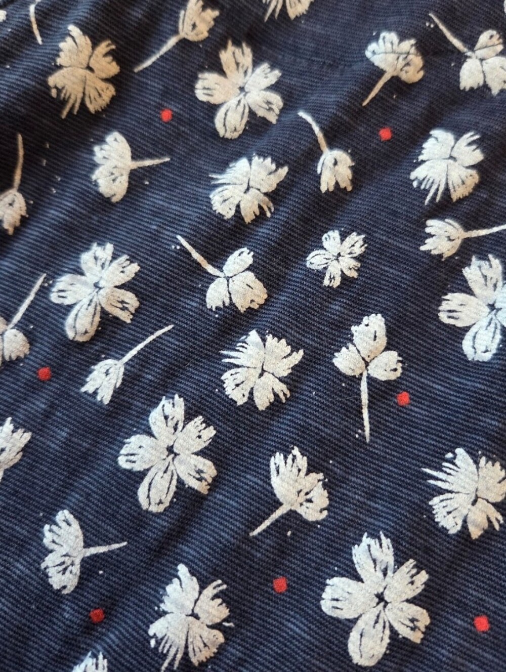 Toad&Co Navy Floral Print Short Sleeved above the Knee Length Dress Size Large - Picture 8 of 12
